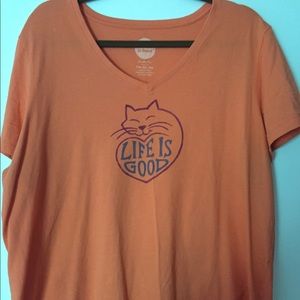 Life Is Good Tops - Life is Good Crusher Cat tee Life Is Good Tops - Life is Good Crusher Cat tee